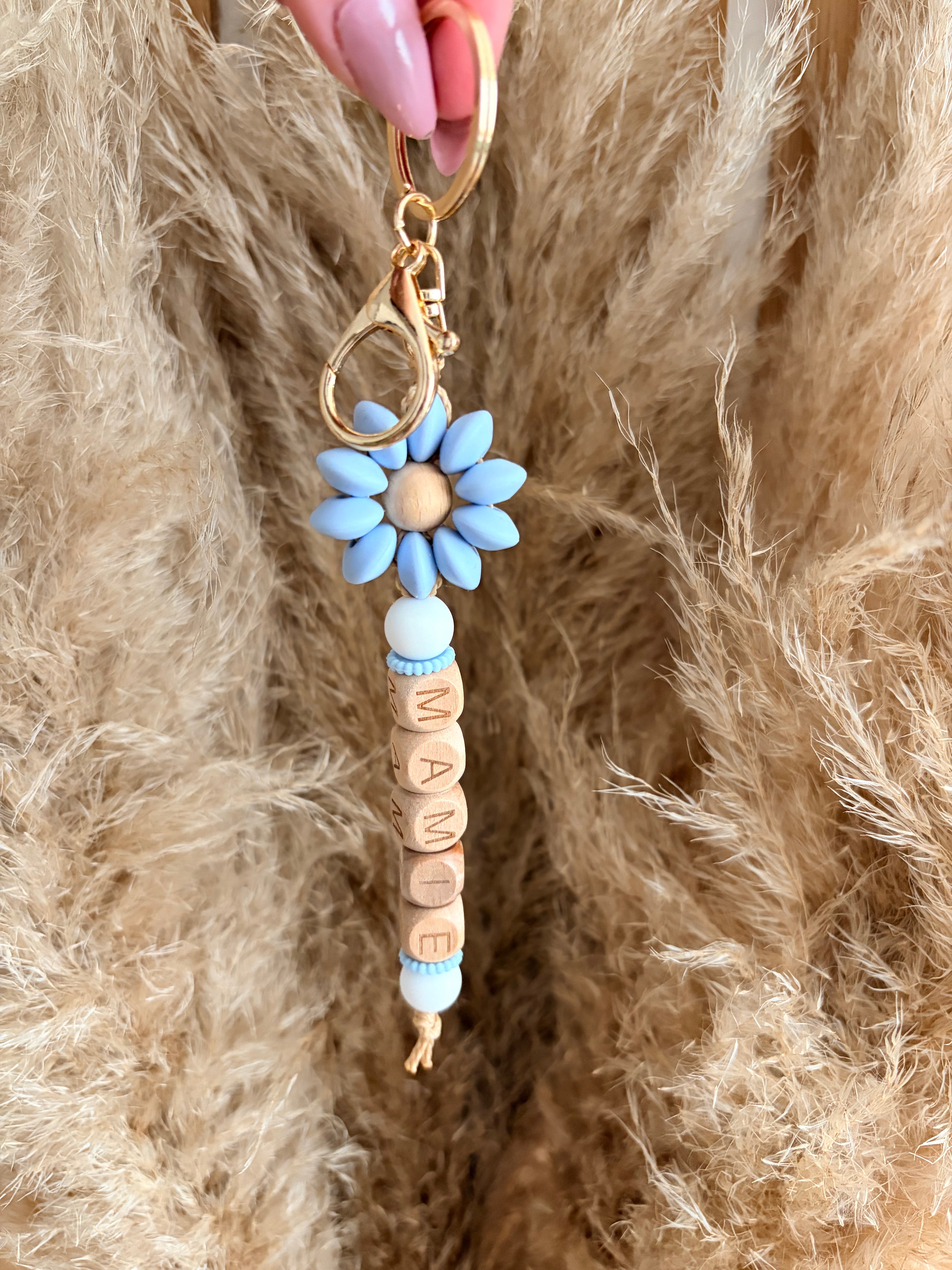 Porte clés floral personnalisée